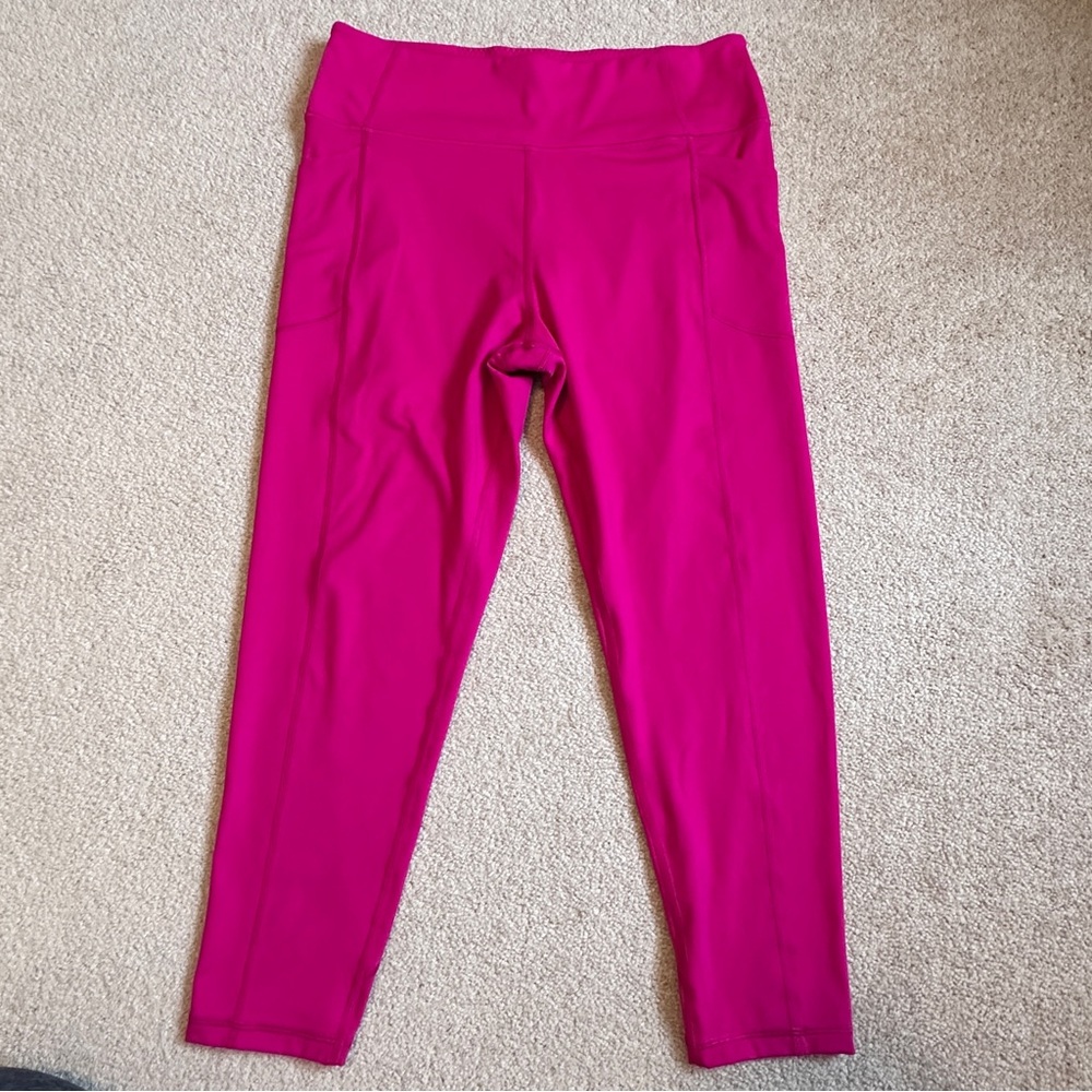 VSX on point bold fuchsia pink high-rise 7/8 legging sz 16